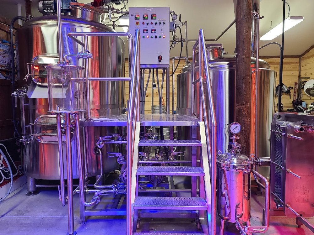 7BBL Brewery Project for Rock N Roll Brewery, LL C in Colorado USA----Combined Three Vessel Brewhouse
