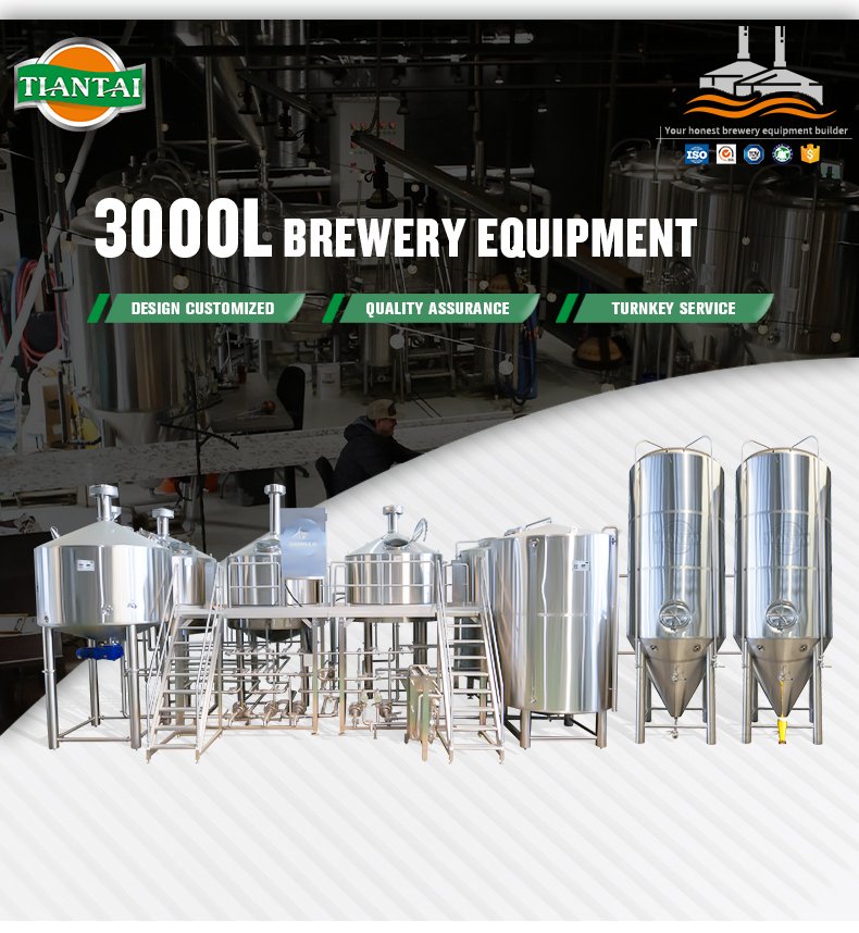 Cost-Effective Complete 3000L Brewing System for Microbrewery Automated PLC Control