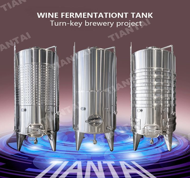 6000L Wine Tank Winery Equipment Turnkey Solutions White Red Wine Fermenting Tanks Customized Dim