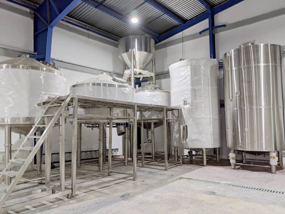 5000L three vessel brewhouse