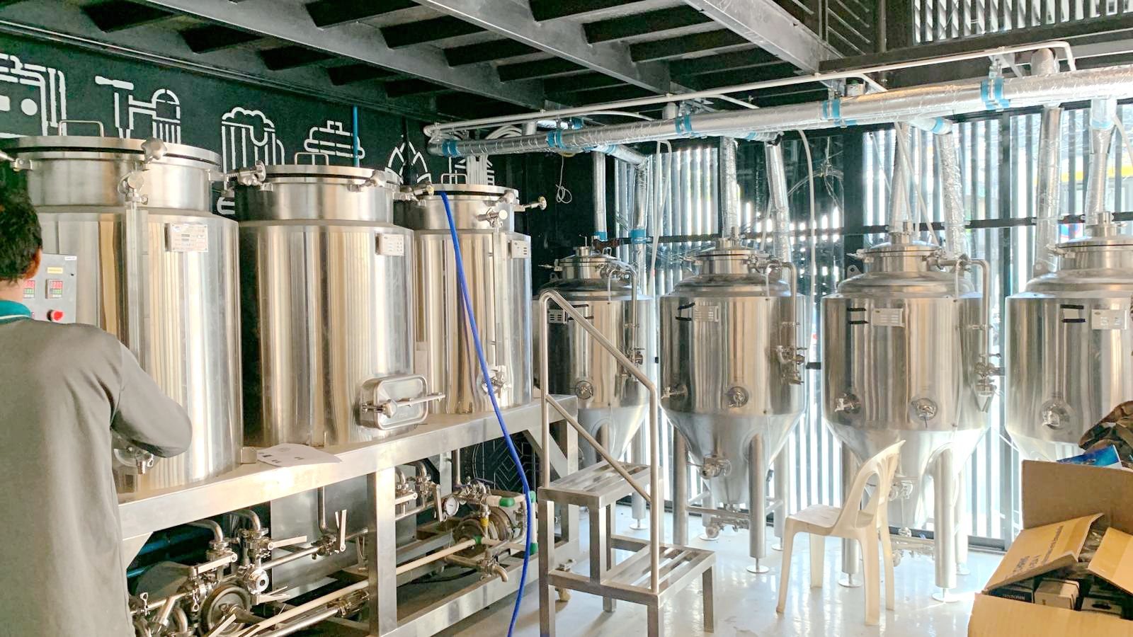 200L brewery equipment layout