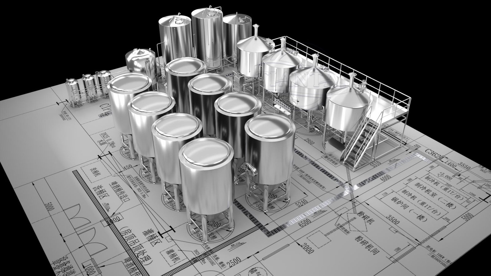 Industrial-Scale Brewery Equipment-- The High-Frequency 5-Vessel System for Maximum Throughput
