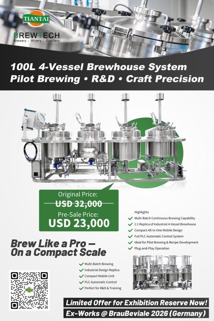 Salle de brassage 100L 4 cuves