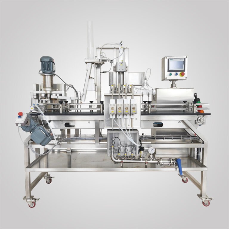 Máquina automática de llenado y cierre de latas de 4 estaciones