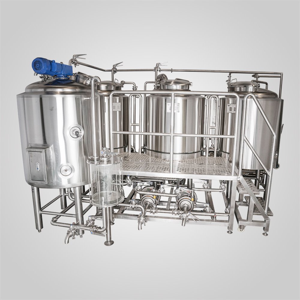 TT0052 300L stainless steel manual four vessels steam heated brewhouse brewery equipment
